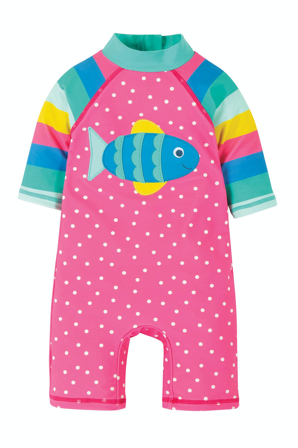 Bademütze in pink, UPF 50+ von Frugi