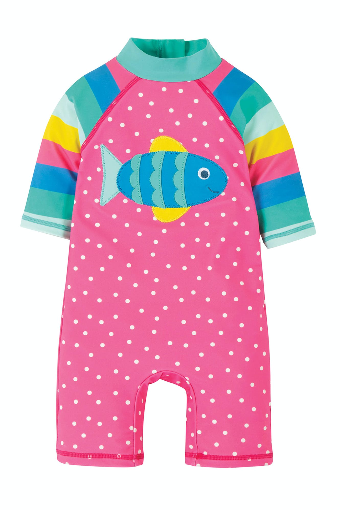 Bademütze in pink, UPF 50+ von Frugi