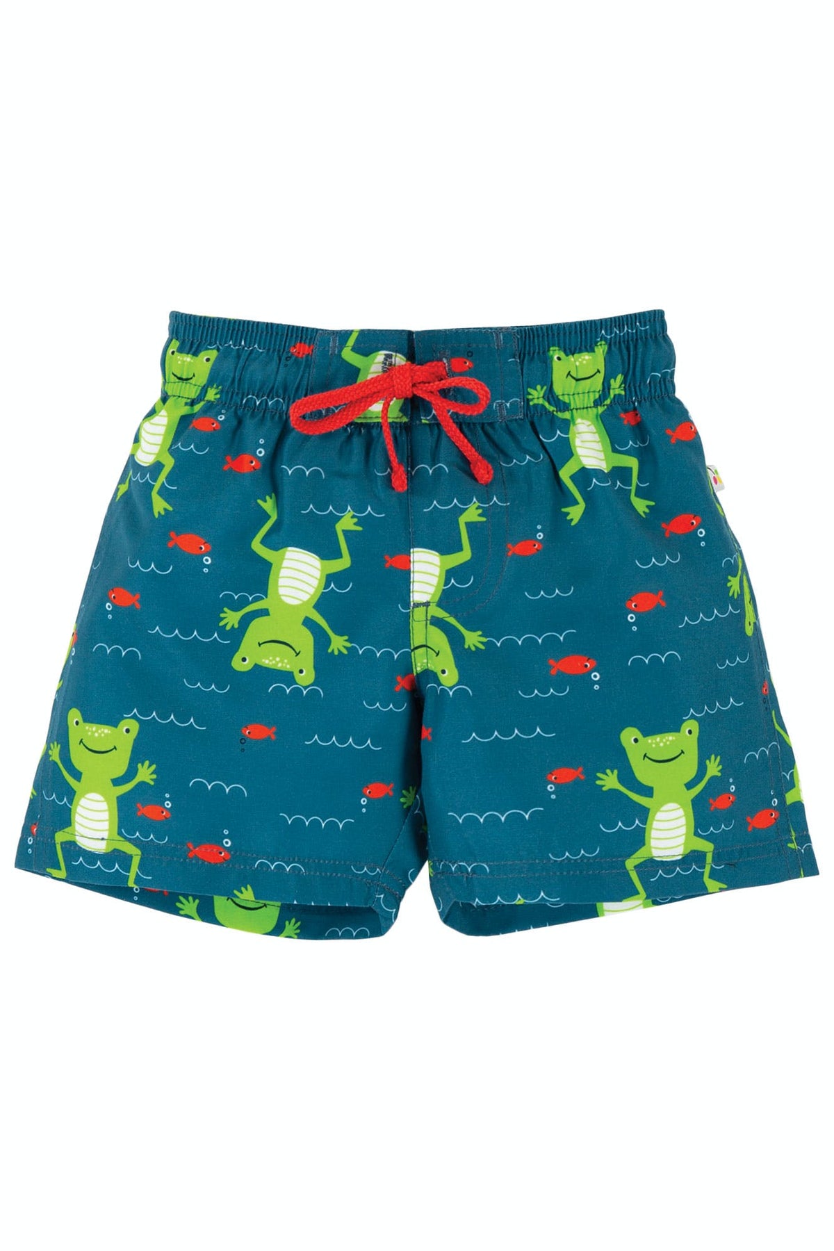 Badehose mit Frösche aus recycelten Plastik-Flaschen ( 6-12, 12-18 Monate, 3-4 Jahre) von Frugi