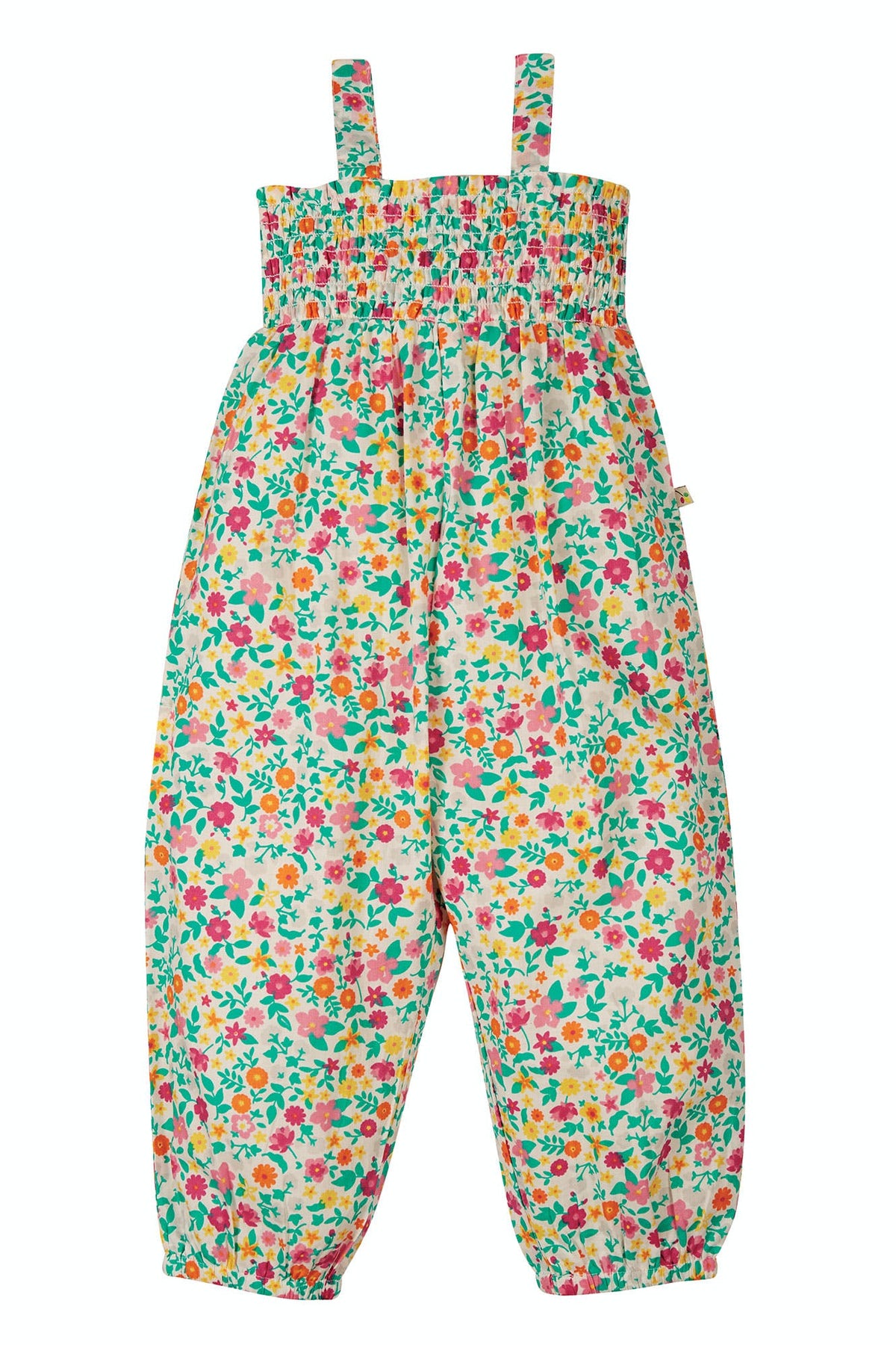 Sommer Latzhose Blumen ( 6-12 Monate) von Frugi