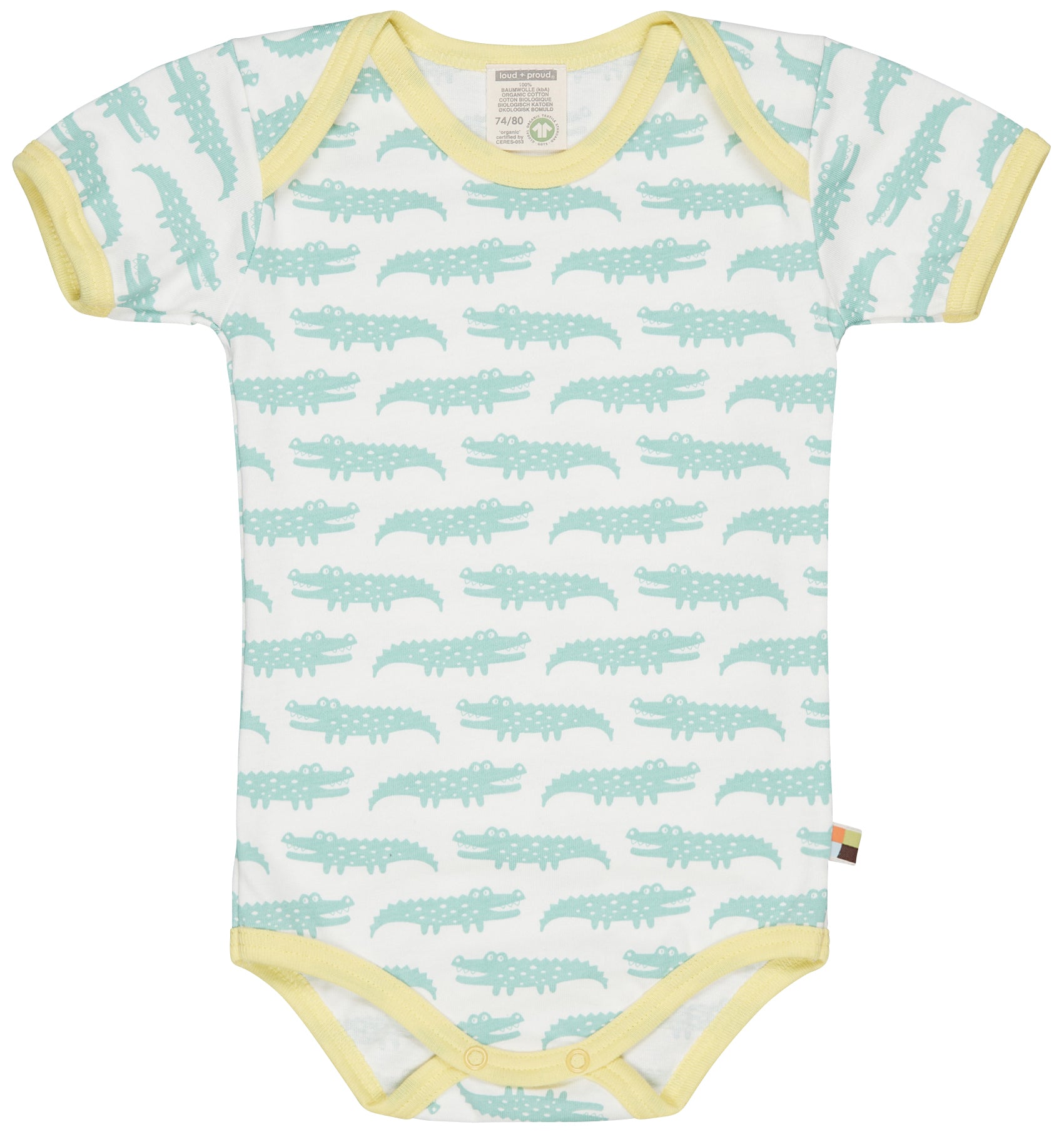 Grün gestreifte Sommershorts ( 3 und 9-12 Monate)  von Loud + Proud