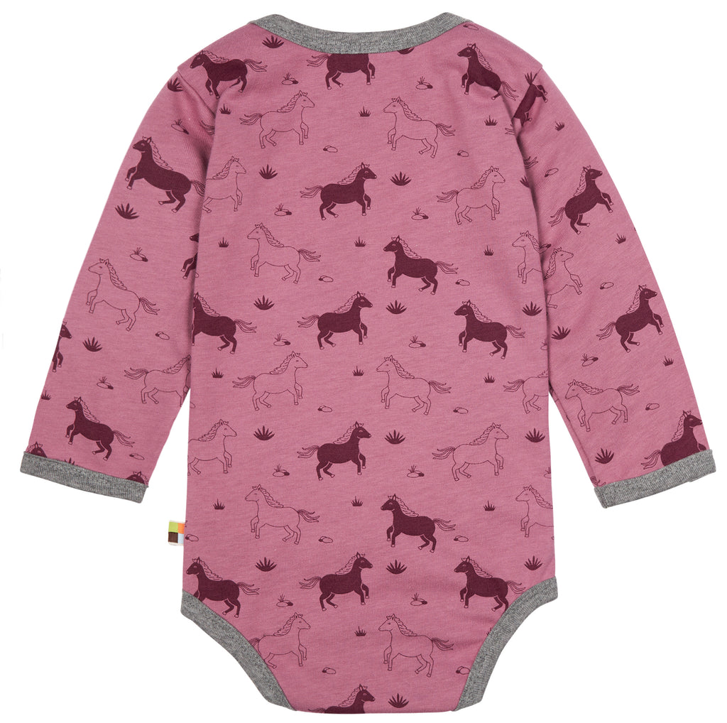 Langarm Body mit Pferde in grape von loud + proud