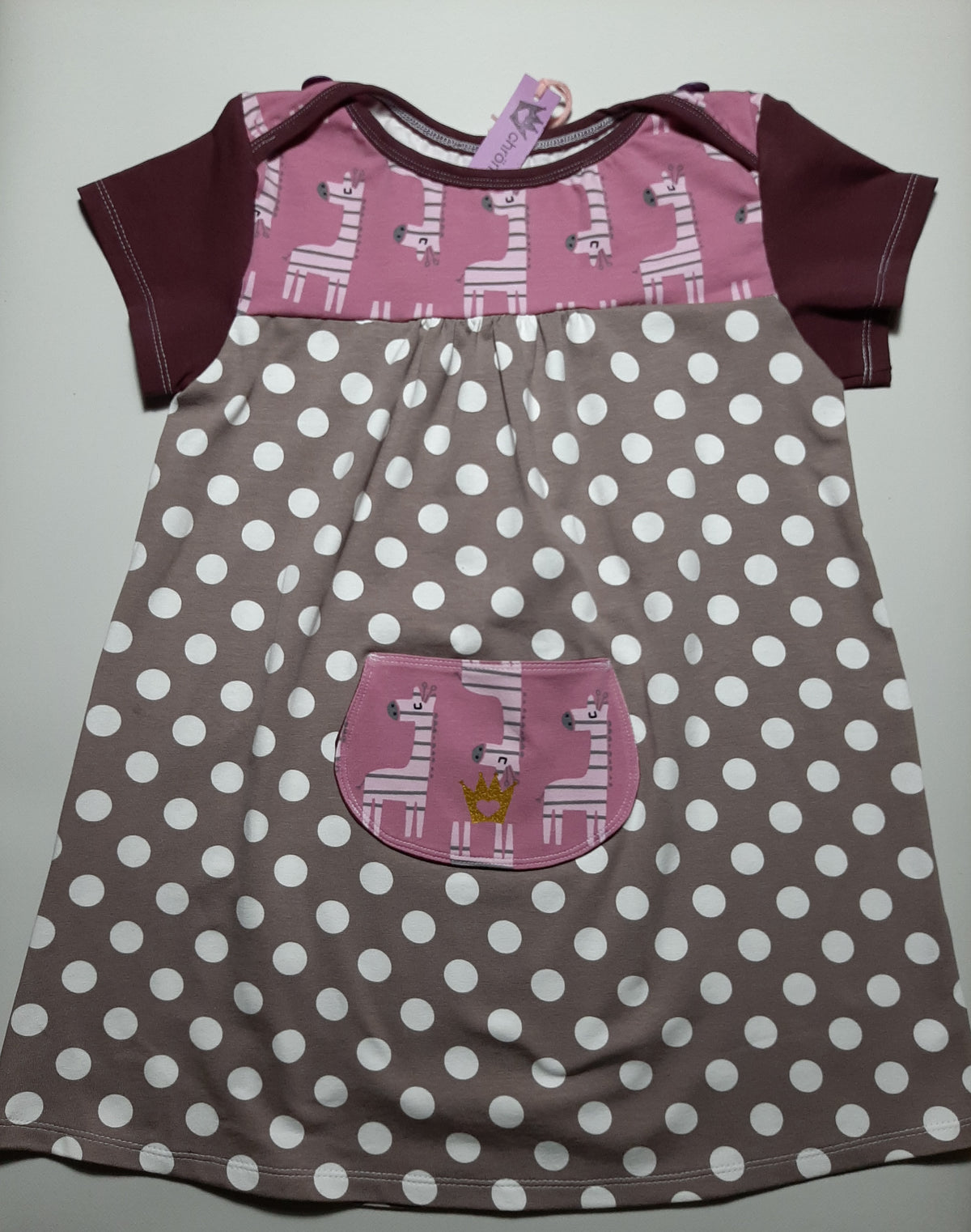 Kleid  Zebra handgemacht von Chrönli (110/116 cm)