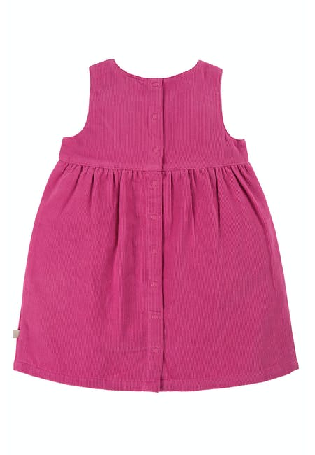 Pinkes Cordkleid mit Igel von Frugi