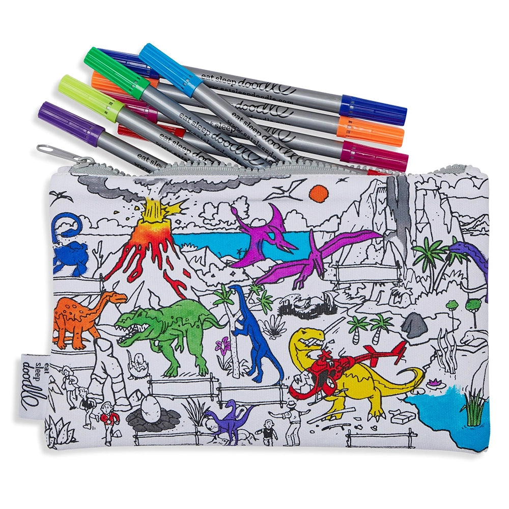 Etui mit Dino zum Ausmalen 6 Jahre +