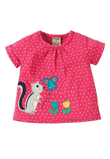 Fiona T-shirt Frugi Eichhörnchen Shirt pink