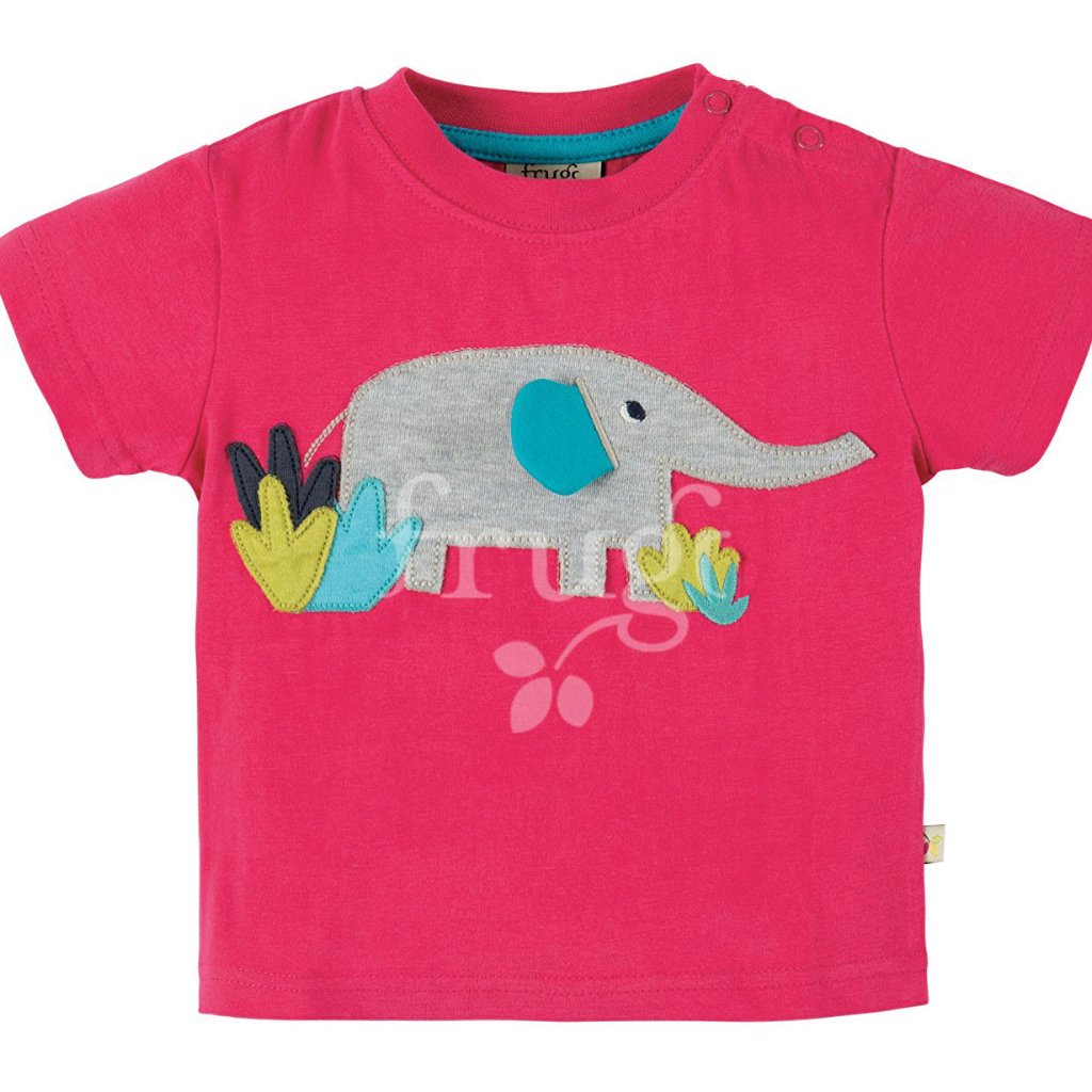 T-Shirt Pinker Elefant (  0, 6, 12-18 Monate) von Frugi
