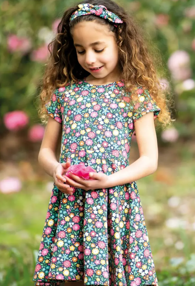 Schwingkleid mit Blumen von Frugi