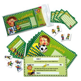 Einladungskarten-Set Fussball ( versand nur 1 Fr.- )