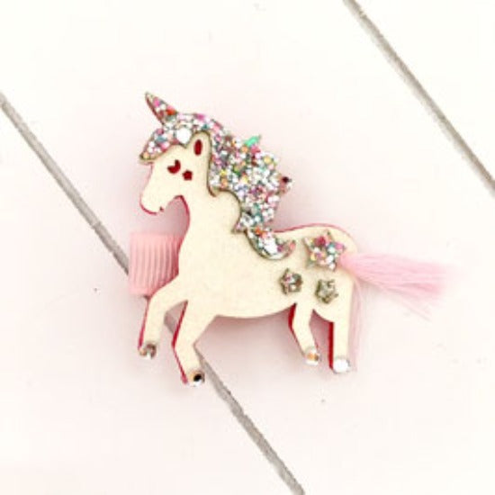 Mini-Haarklammer Einhorn von Pimpilotta
