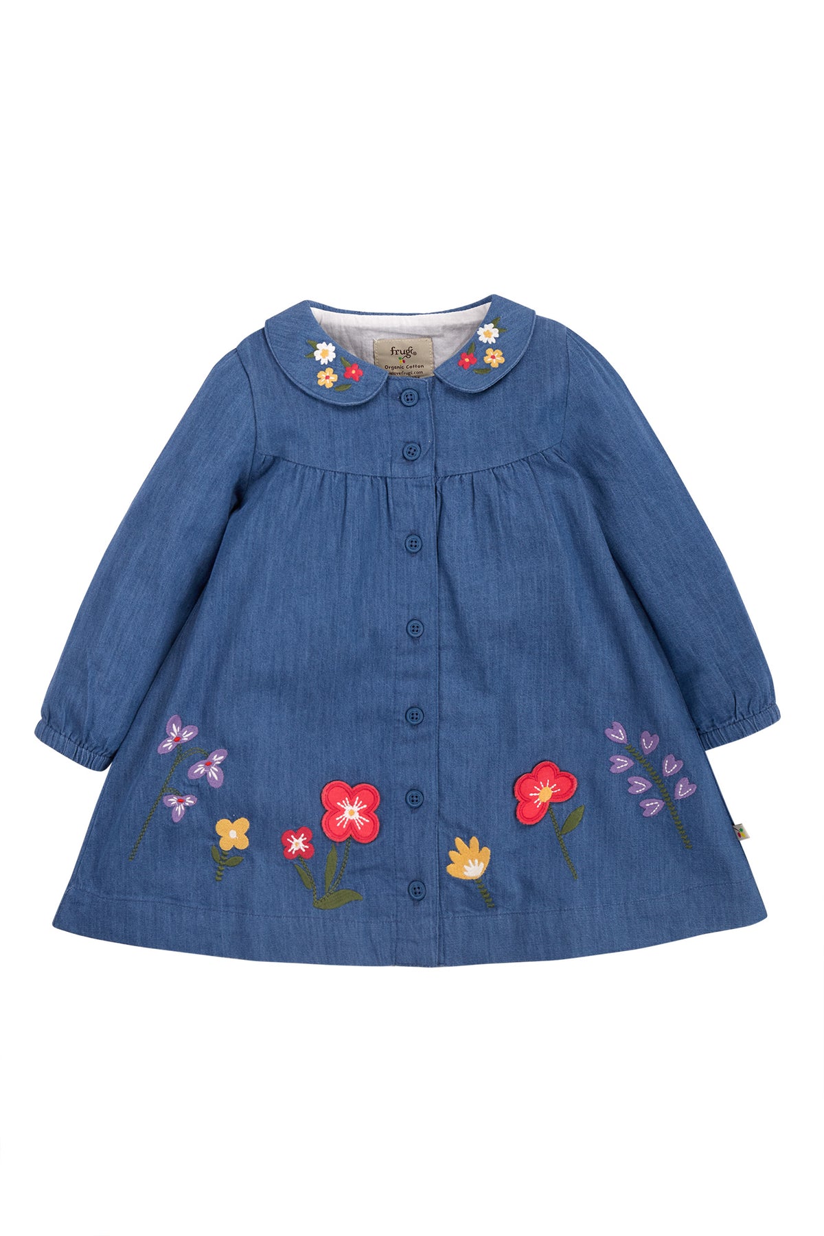 Jeanskleid Blumen von Frugi