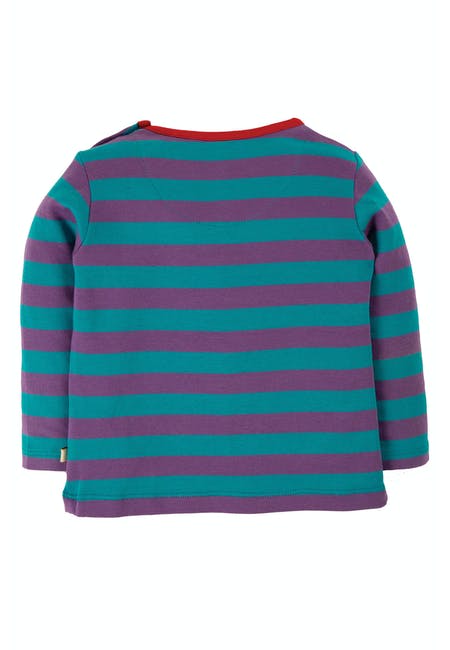 Shirt in lila/blau gestreift mit Fee von Frugi
