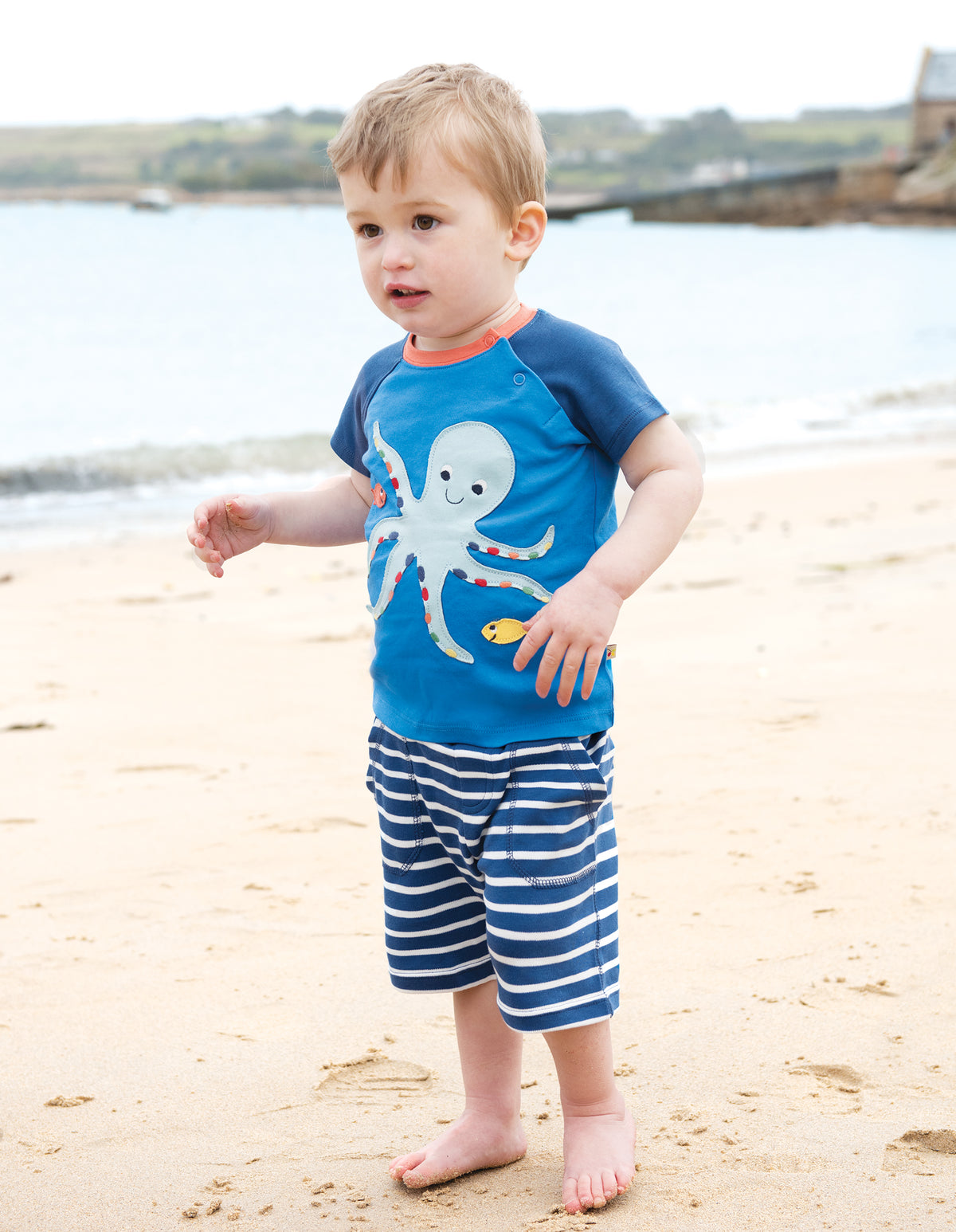 Kurze blaue Hose ( 0-3 bis 6-12 Monate ) von Frugi