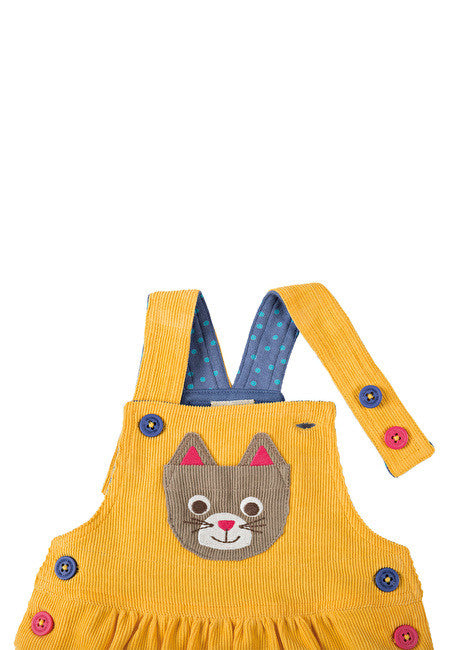 Kleid Katze aus Manchester von Frugi( 0-3 ,6-12 Monate )100% Bio Baumwolle