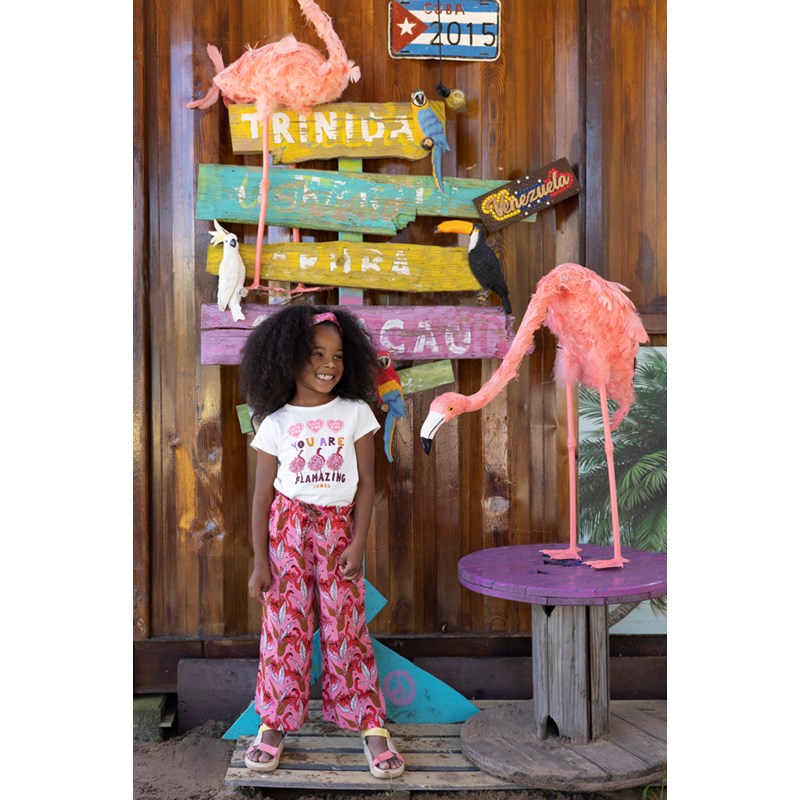 Schlaghose Flamingo Jubel