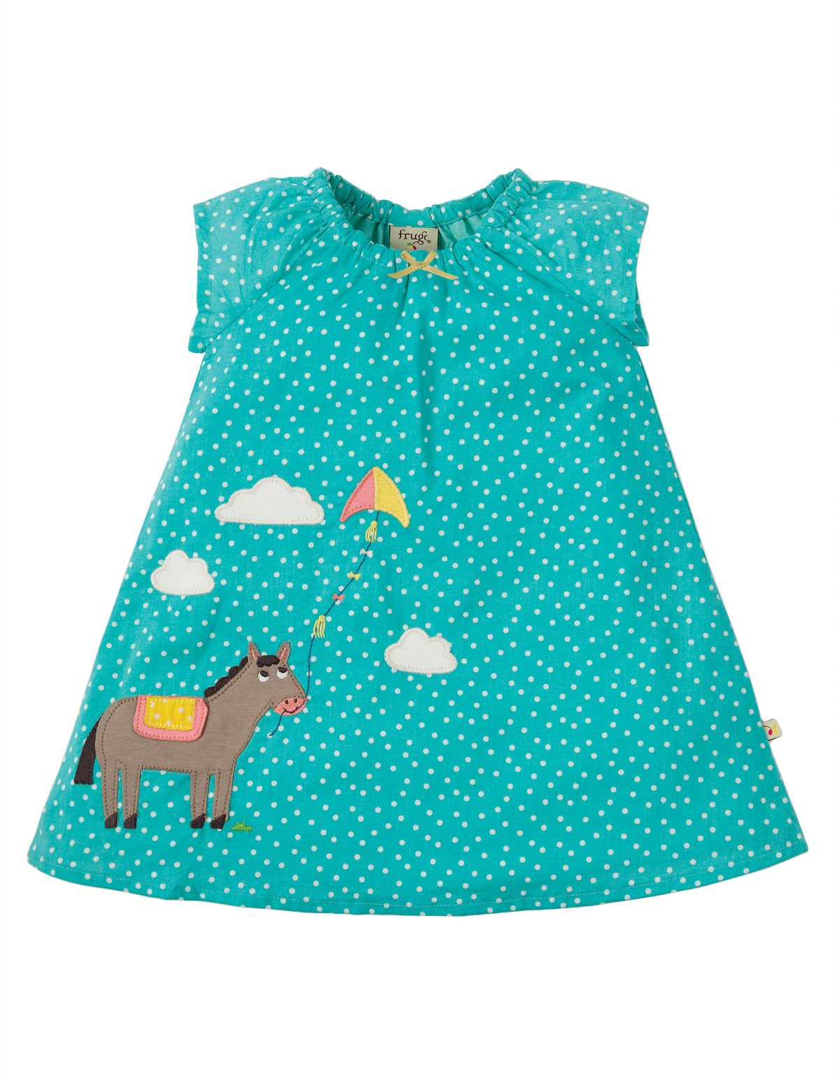 Kleid mi Esel Applikation ( 0-3, 3-6 Monate)  von Frugi