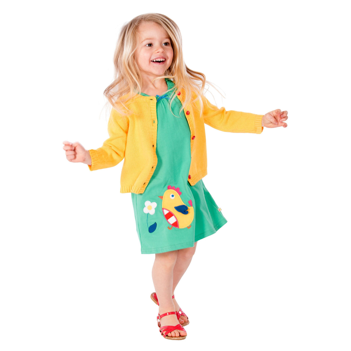 Grünes Kleid Huhn ( 0-3 Monate, 3-6 Monate ) von Frugi