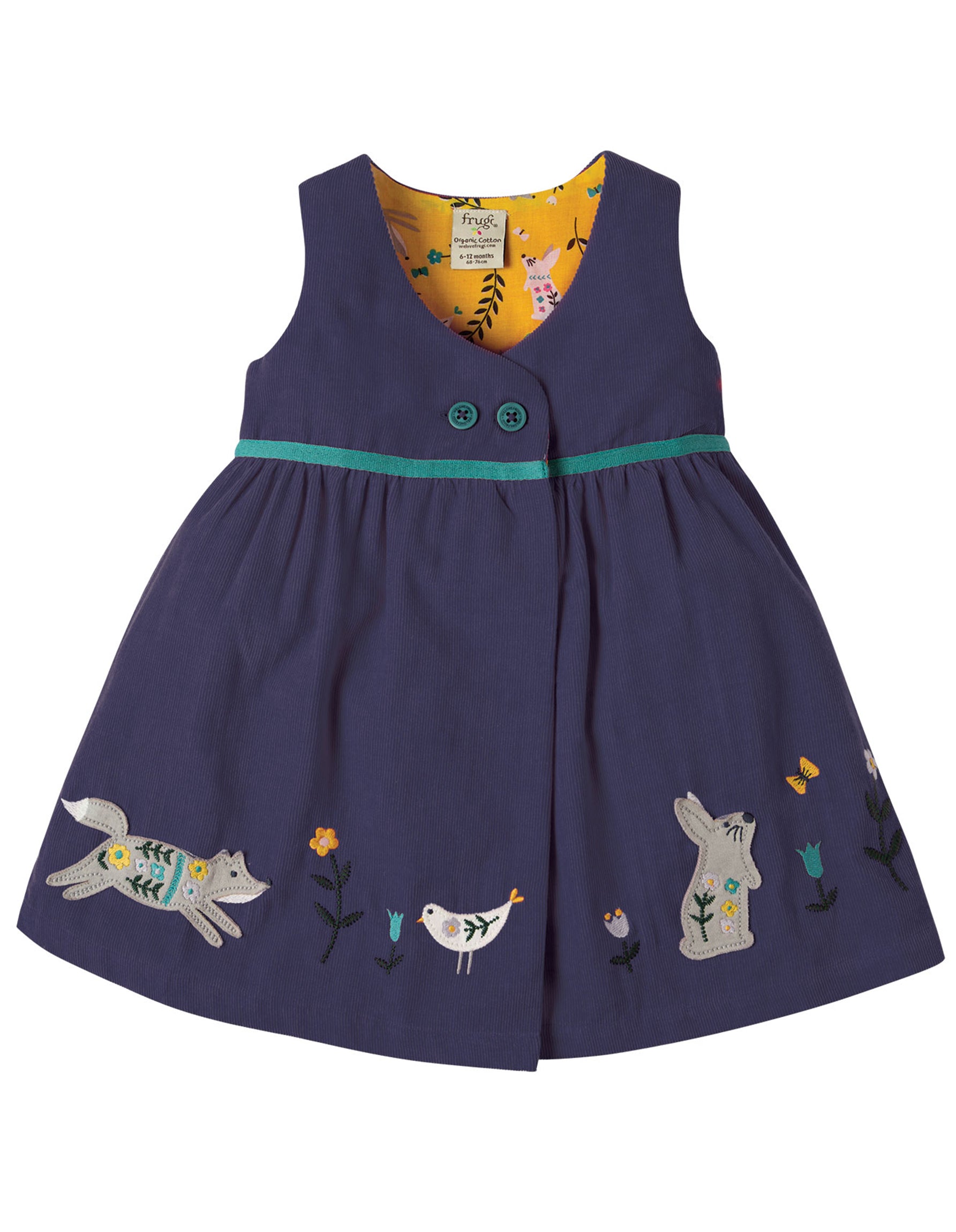 Kleid mit Fuchs Hase Applikation von der Marke  Frugi