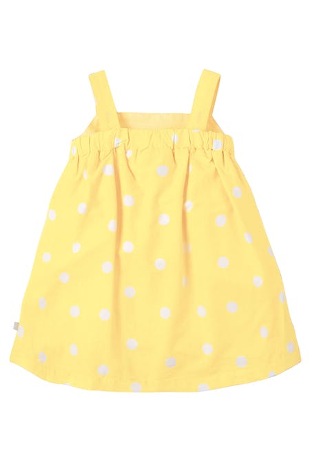 Gelbes , leichtes Sommerkleid mit Glace appliziert von Frugi