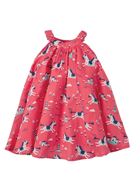 Kleid mit Pferdemuster ( 0-3,  3-6, 6-12 Monate )  von Frugi