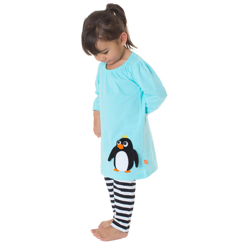 Leggings schwarz/weiss gestreift von Lipfish ( Bio-Baumwolle )