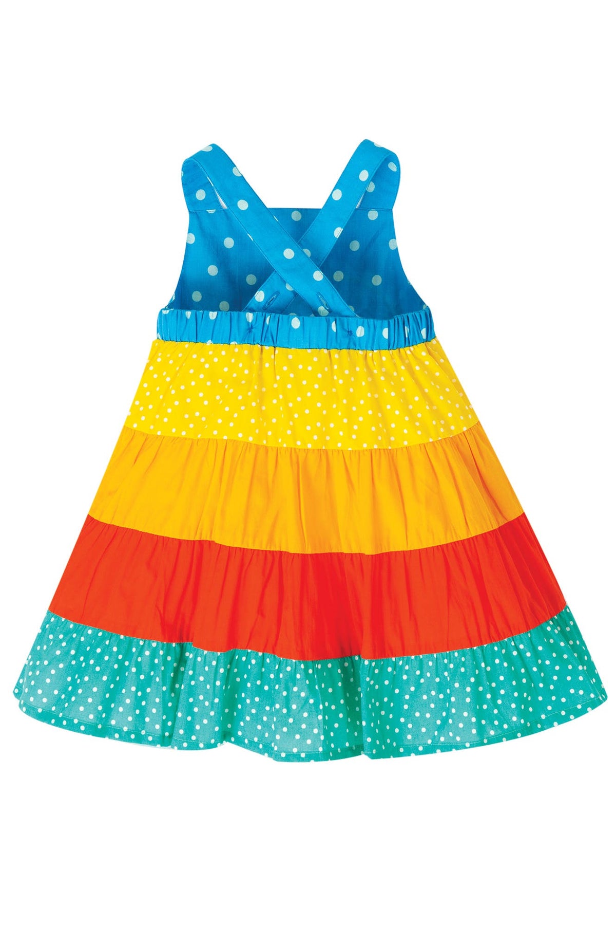 Kleid Regenbogen mit Sonnen-Applikation ( 0-3, 3-6 Monate) von Frugi