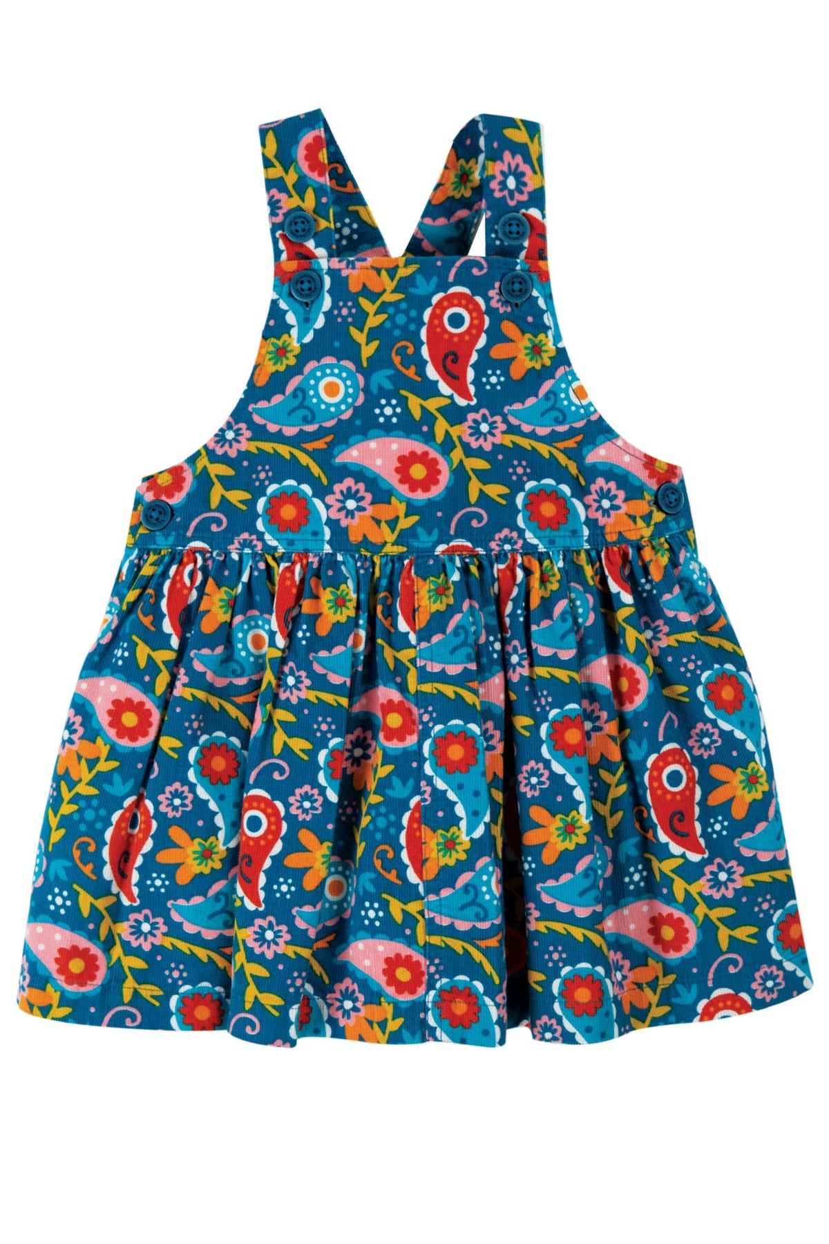 Pixie Paisley Cordkleid von Frugi