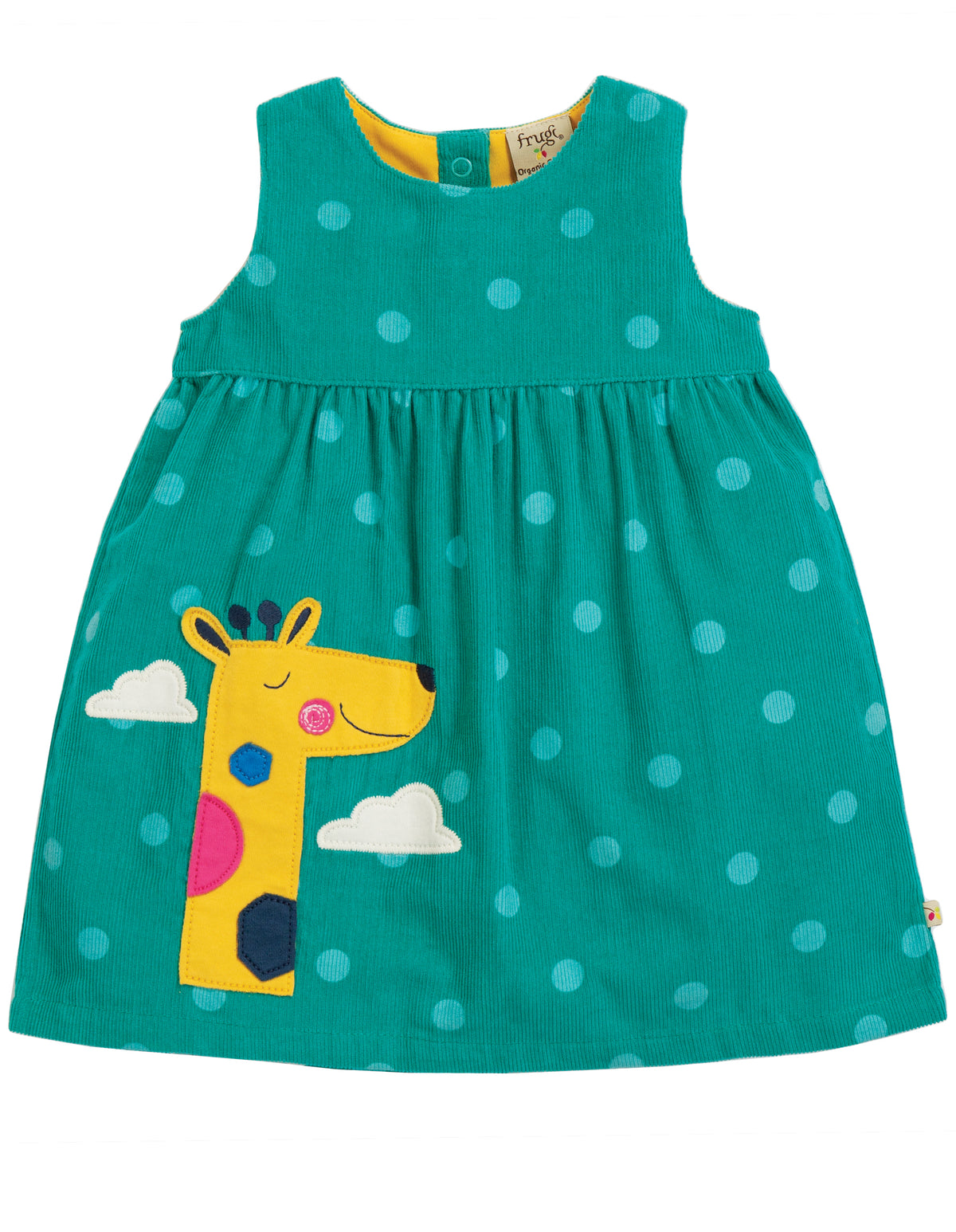 Kleid mit Giuraffe appliziert von der Marke Frugi