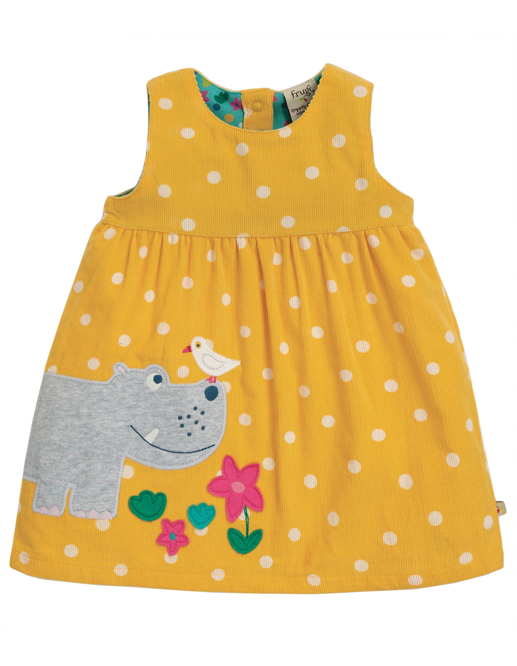 Kleid gelb Nilpferd Frugi
