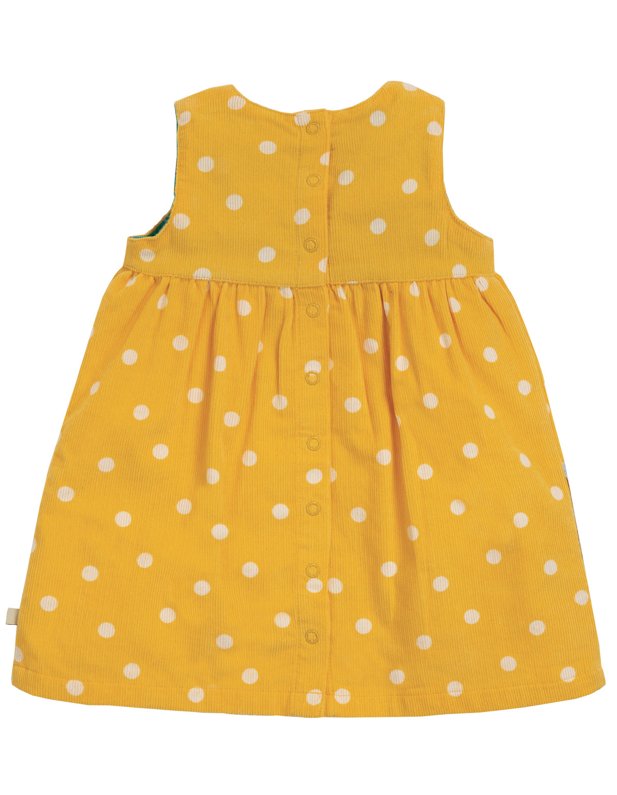 Kleid in gelb mit Nilpferd appliziert( 03-Monate) von Frugi