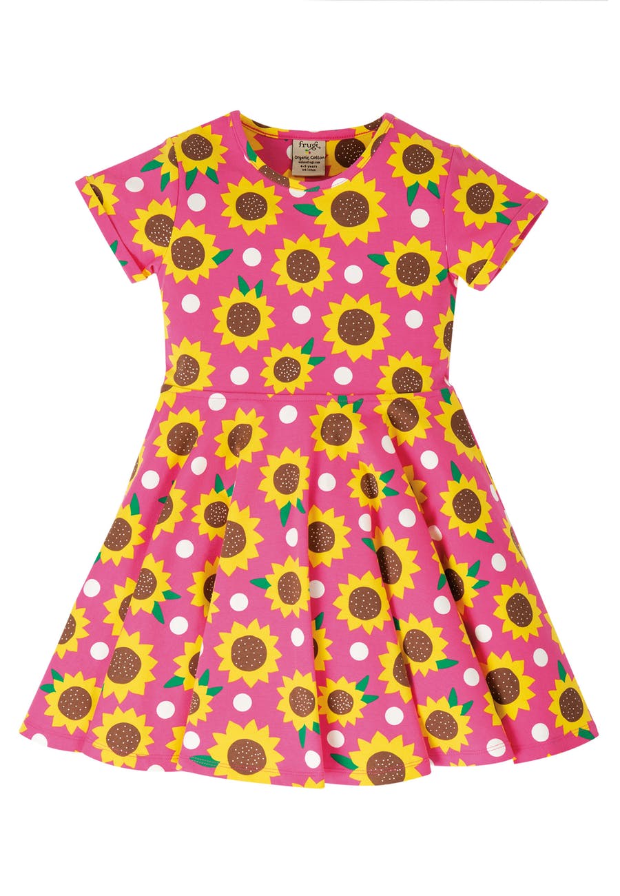 Sonnenblume kleid in pink frugi