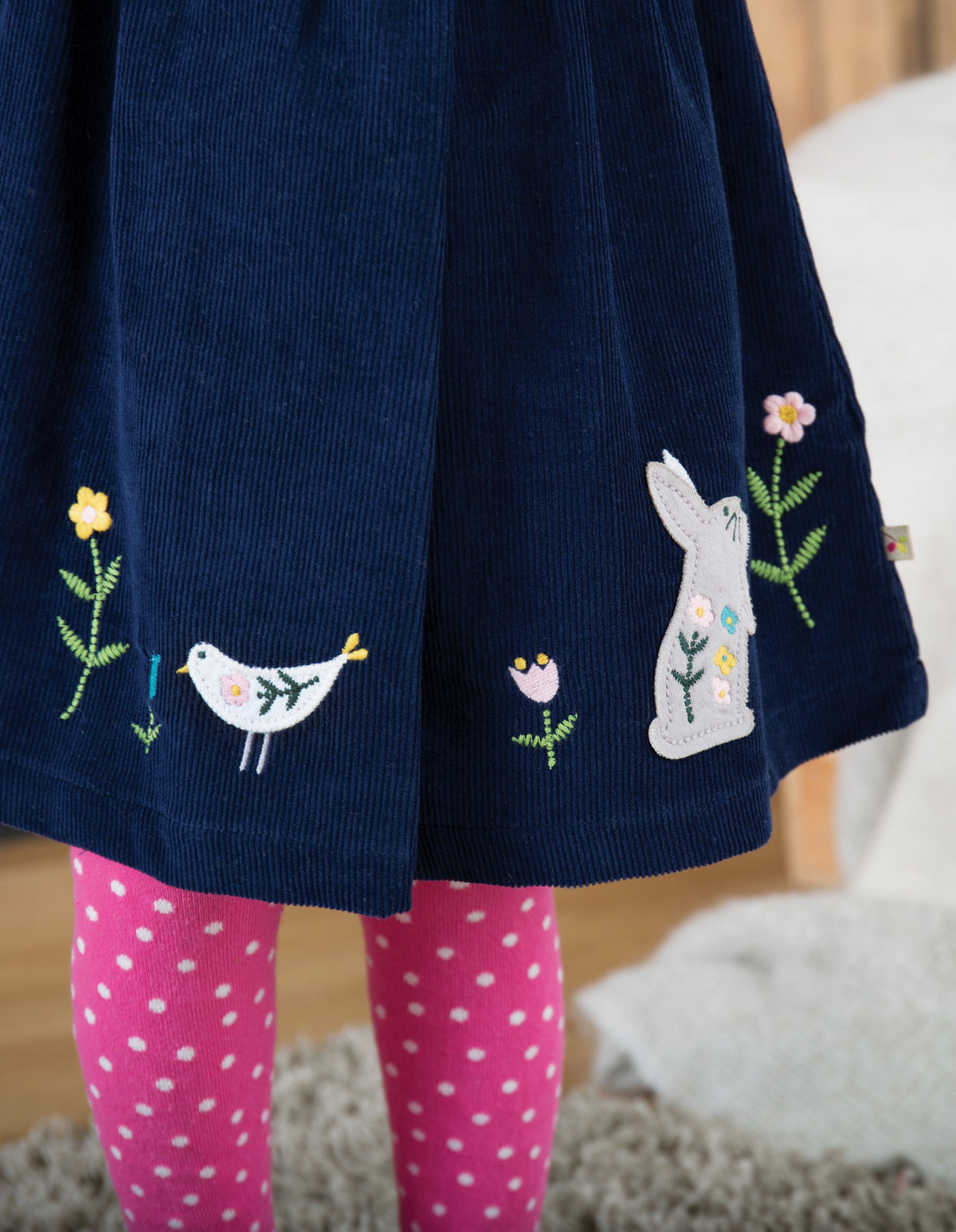 Kleid mit Fuchs Hase Applikation von der Marke  Frugi