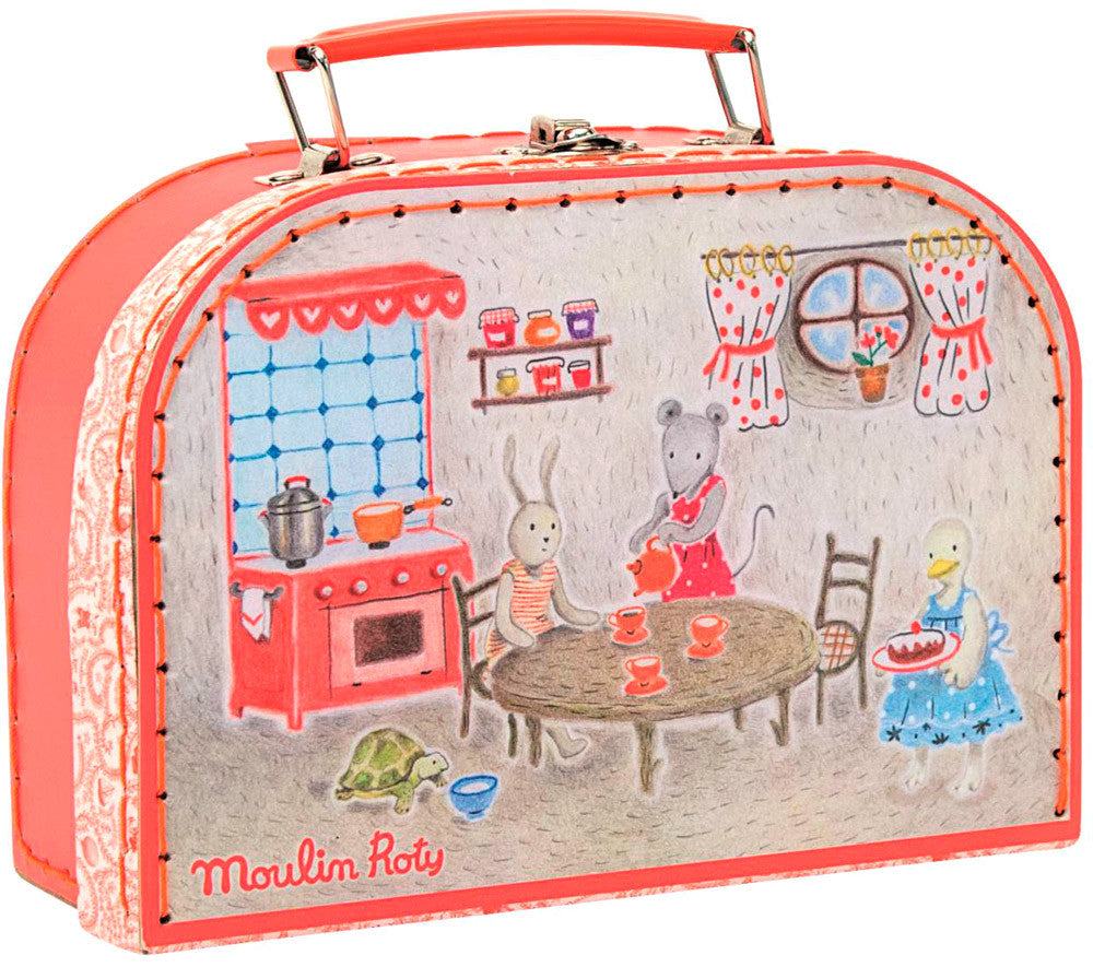 Koffer,,Moulin Roty,, süßes Tee-Service.