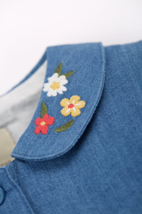 Jeanskleid Blumen von Frugi