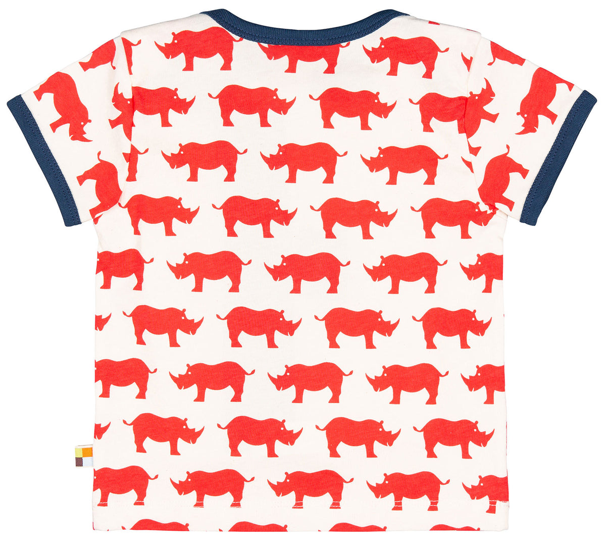 Rotes kurzarmshirt Nashorn ( 9-12 Monate) von loud+proud