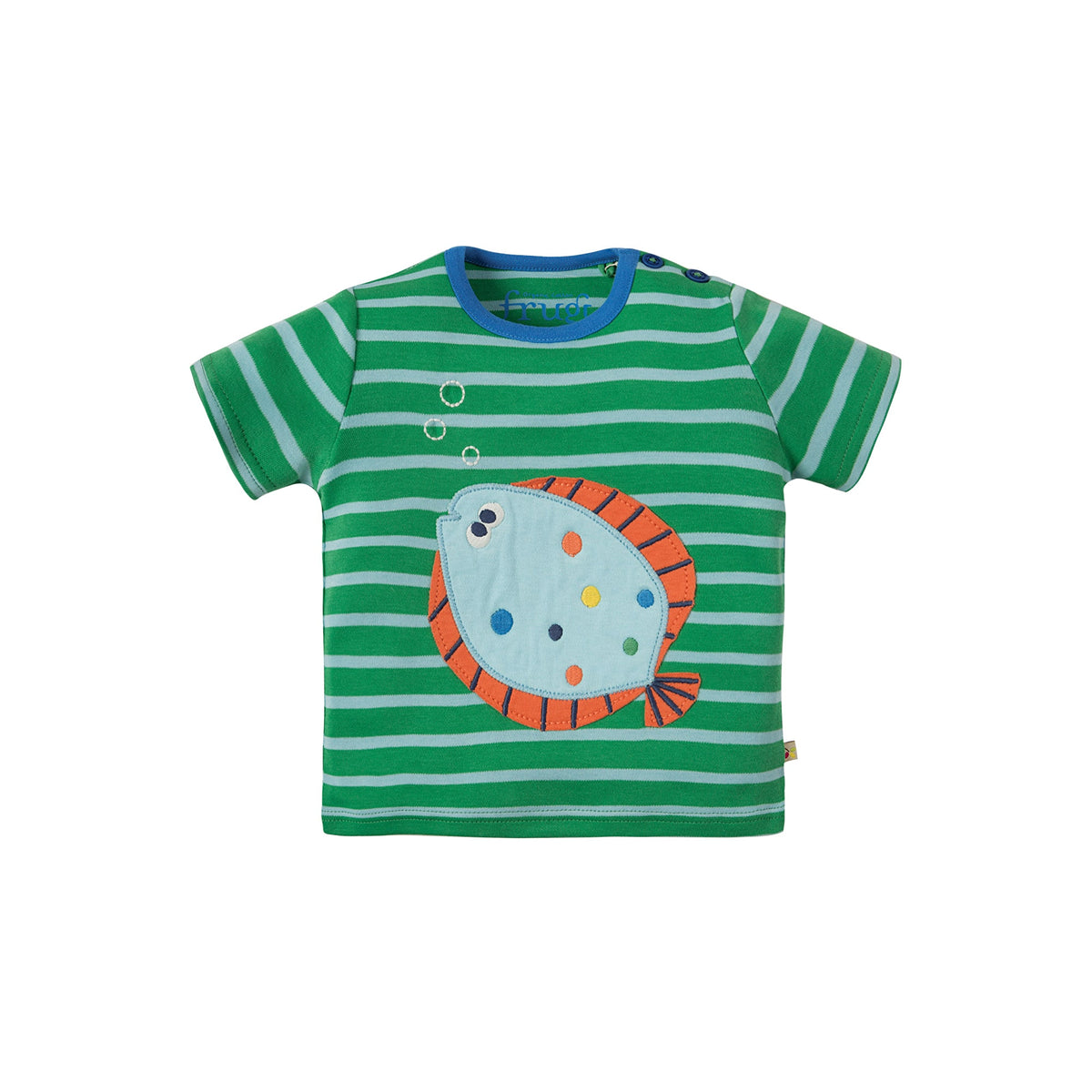 Kurzarm Shirt mit  Fisch Applikation( 0-3 monate bis 18-24 Monate ) von Frugi