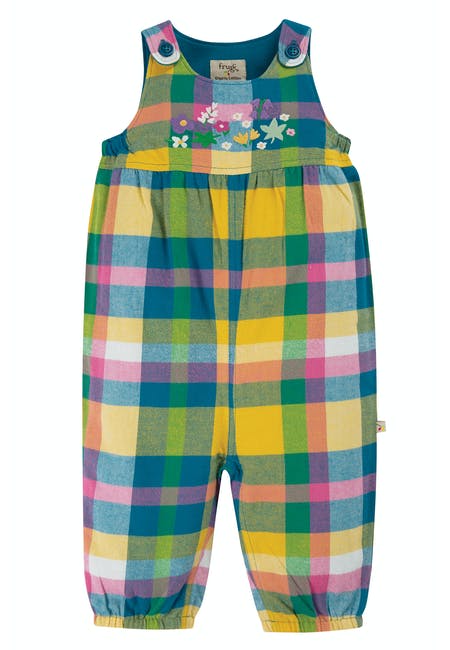 Latzhose farbig Kariert ( 0-3 Monate, 12-18 Monate) von Frugi