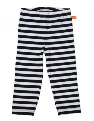 Leggings schwarz/weiss gestreift von Lipfish ( Bio-Baumwolle )