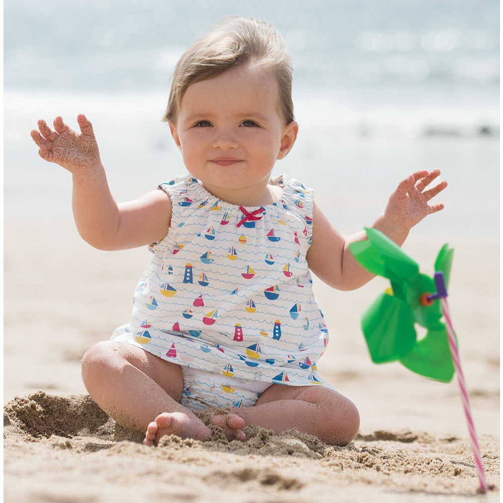 Sommerkleid mit Hose 100% Bio Baumwolle ( 3-6 Monate )
