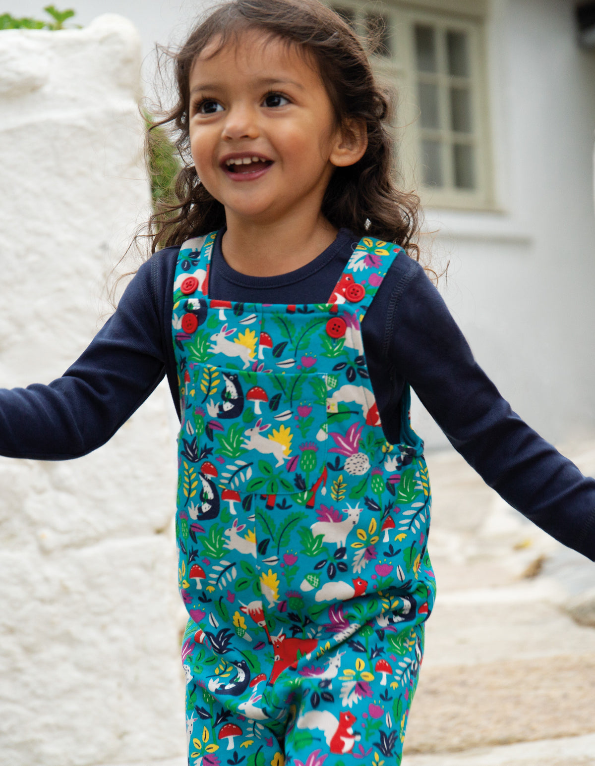 Latzhose Waldtiere ( 0-3 Monate, 3-4 Jahre) von Frugi