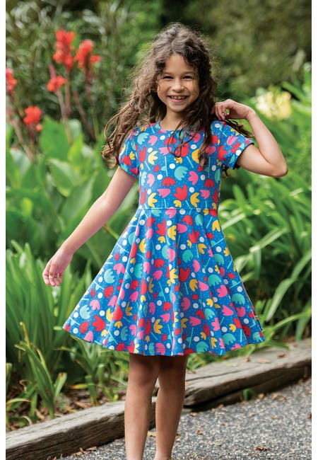 Schwingkleid Lotus-Blumen ( 0-3, 3-6 Monate) von Frugi