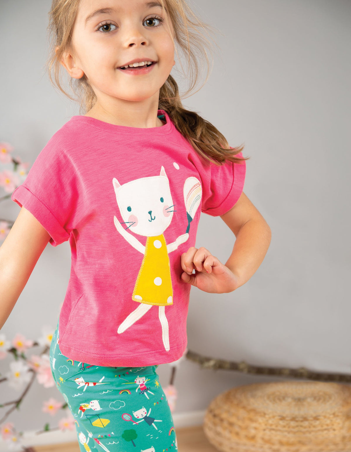 T-Shirt mit Katze von Frugi