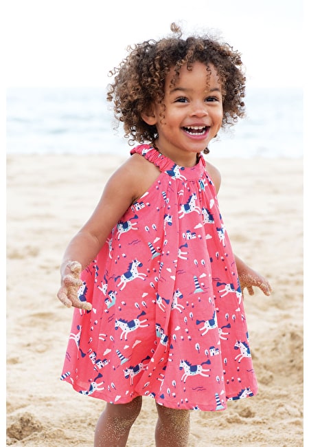 Kleid mit Pferdemuster ( 0-3,  3-6, 6-12 Monate )  von Frugi