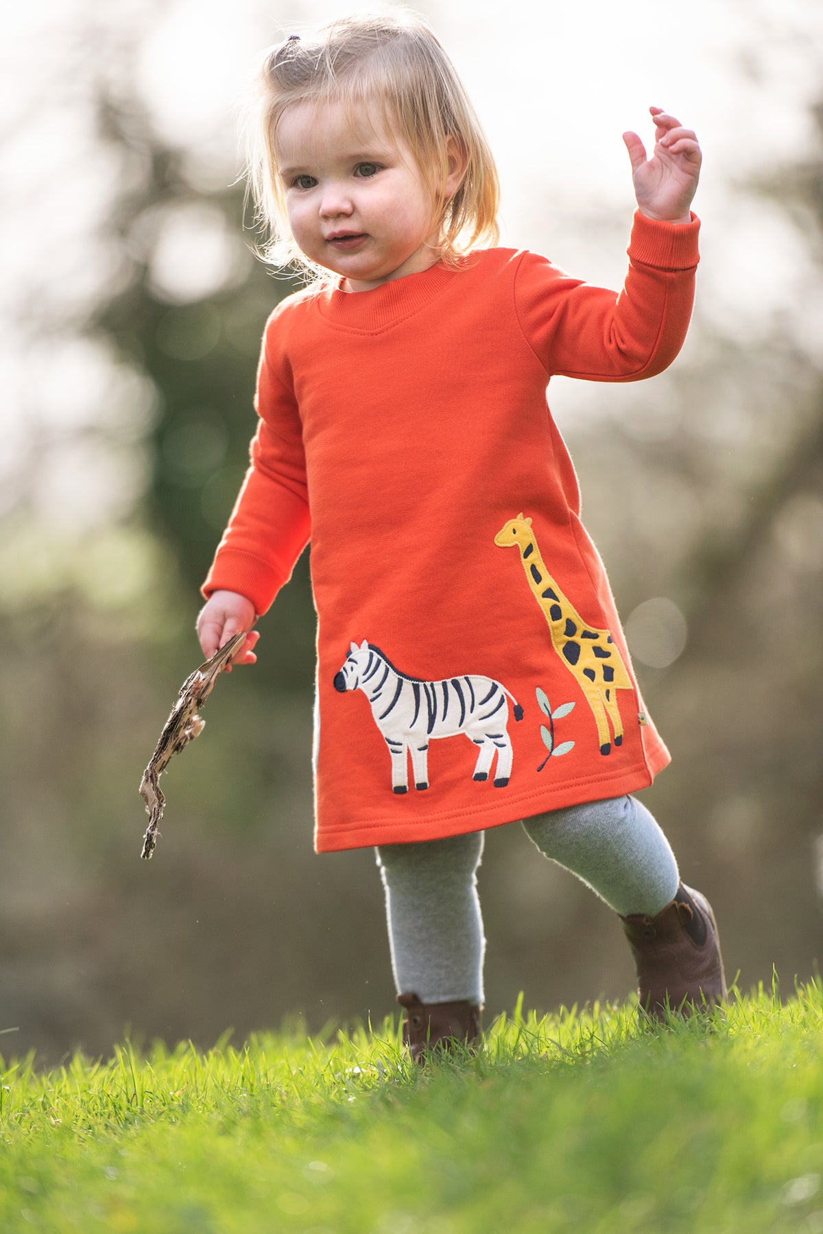 Sweat-Kleid Zoo von Frugi