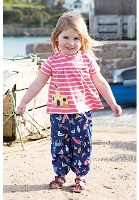Leichte Sommerhose mit Matrosen-Tieren( 0-3, 3-6 Monate ) von Frugi