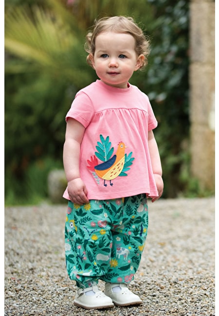 T-Shirt mit Goldfasan Applikation von Frugi