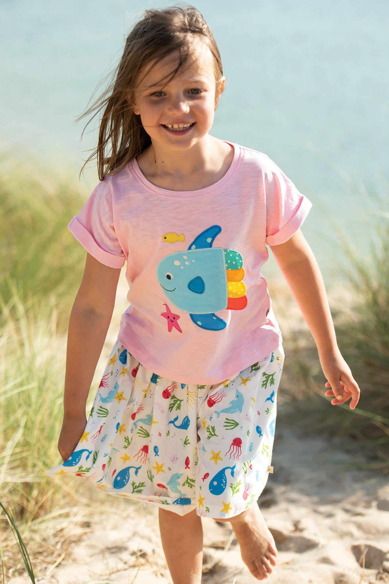 Jupe mit Meerestiere ( 5-6,  8-9 Jahre)  von Frugi