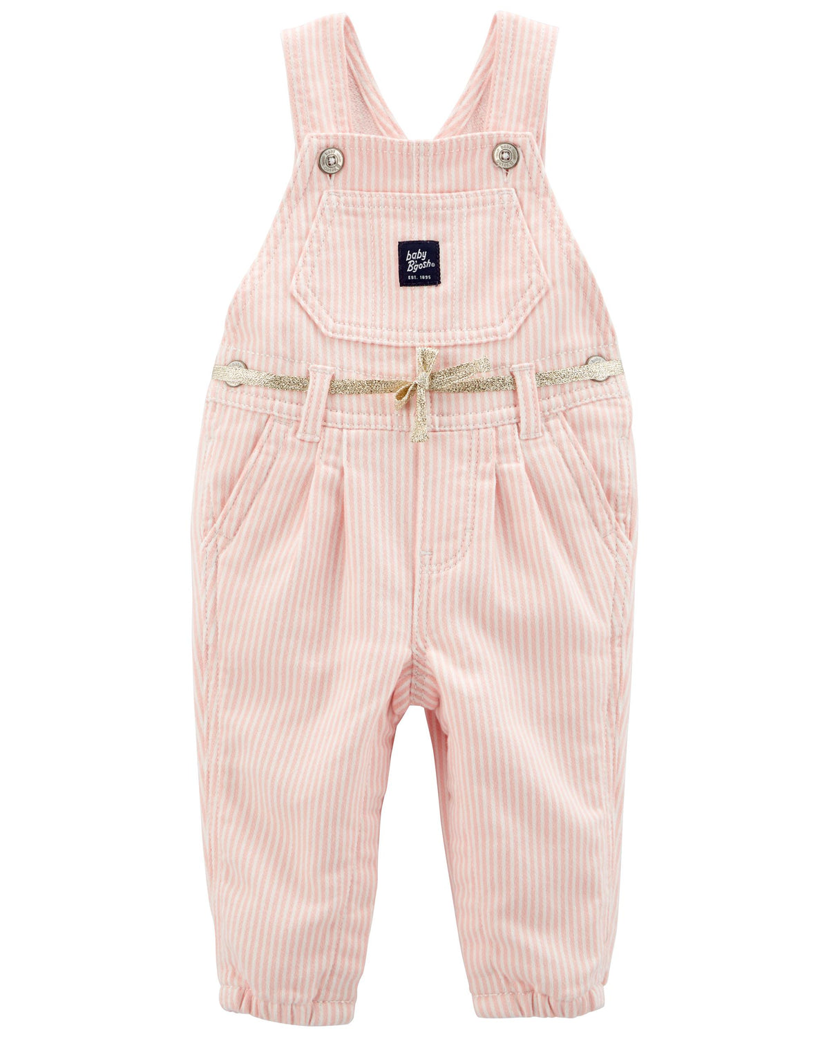 Leichte Oshkosh  Latzhose in rosa/weiss gestreift