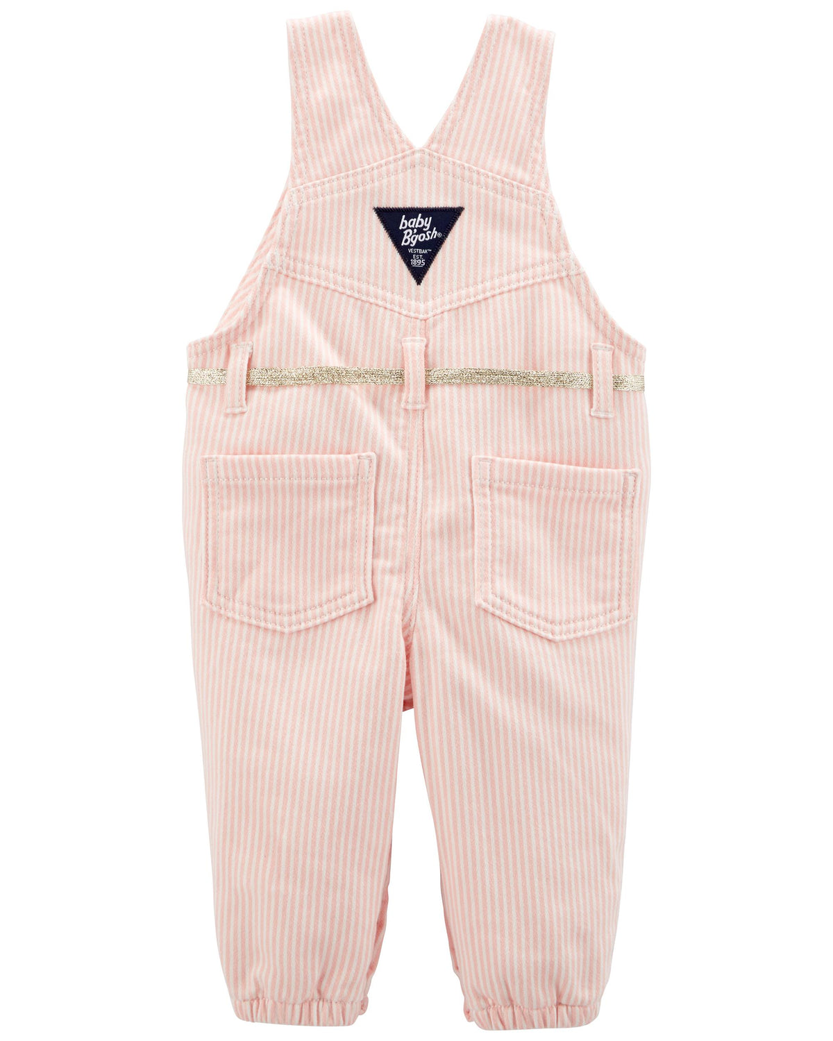 Leichte Oshkosh  Latzhose in rosa/weiss gestreift