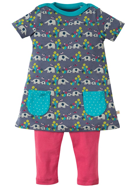 Outfit Elefant Kleid Tunika Leggins Pink